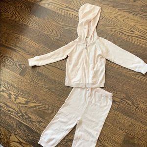 Burberry cashmere/cotton blend hoodie set 18m